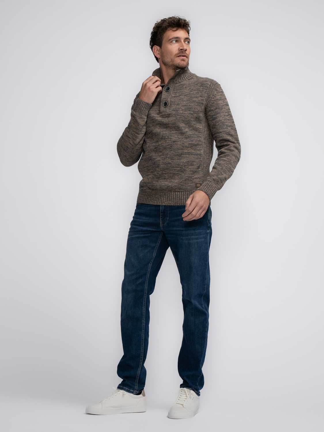 Petrol Trui Collar Bruin Petrol Trui Collar Bruin