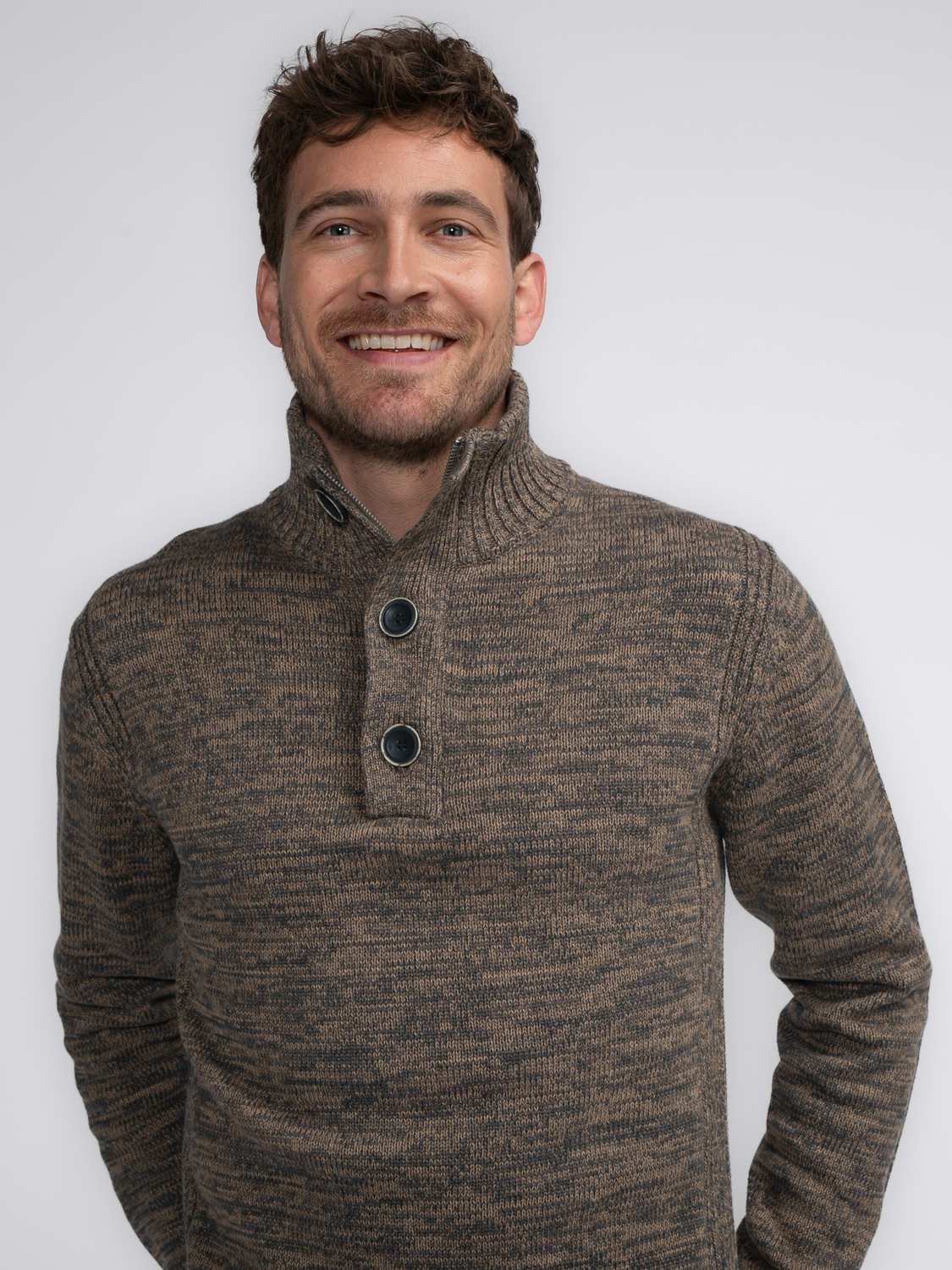 Petrol Trui Collar Bruin Petrol Trui Collar Bruin