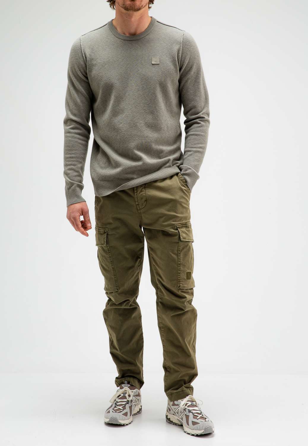 Butcher Of Blue Trui Clifden Crew Groen Butcher Of Blue Trui Clifden Crew Groen