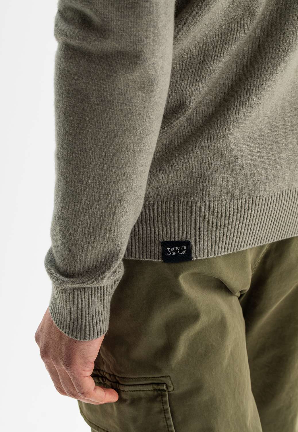 Butcher Of Blue Trui Clifden Crew Groen Butcher Of Blue Trui Clifden Crew Groen