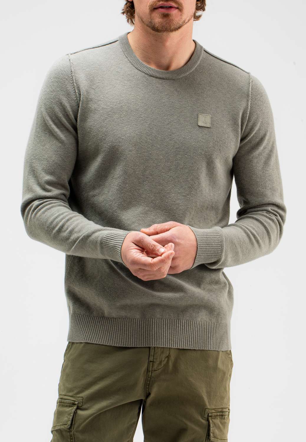 Butcher Of Blue Trui Clifden Crew Groen Butcher Of Blue Trui Clifden Crew Groen