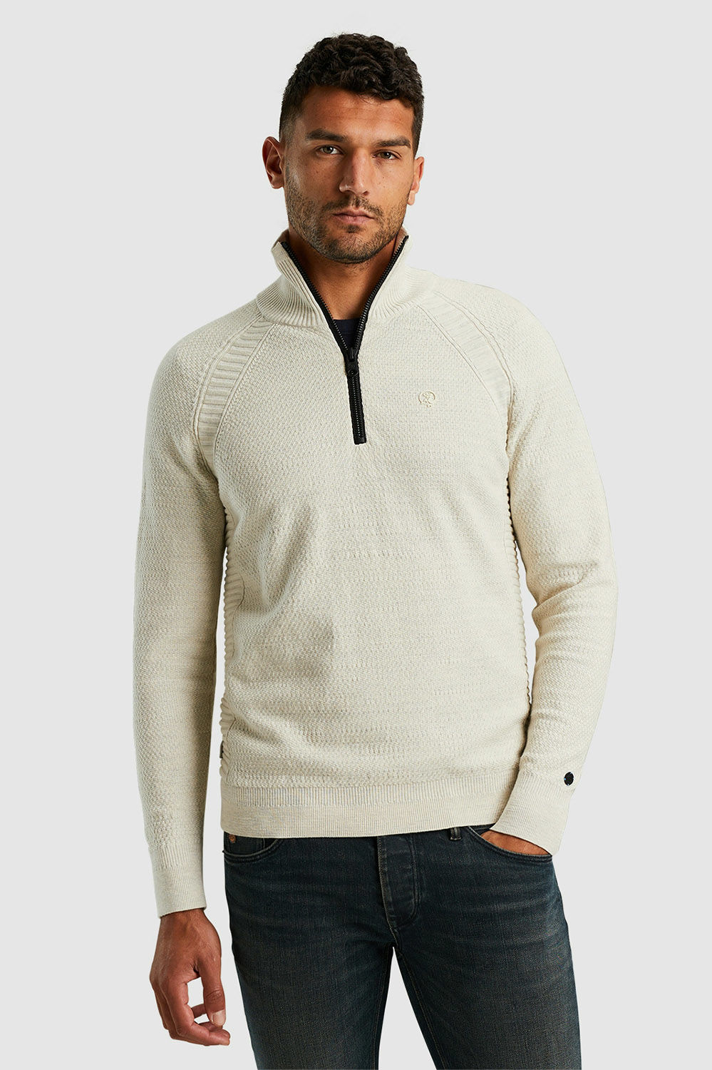 Cast Iron Trui Heather Grijs Cast Iron Trui Heather Grijs