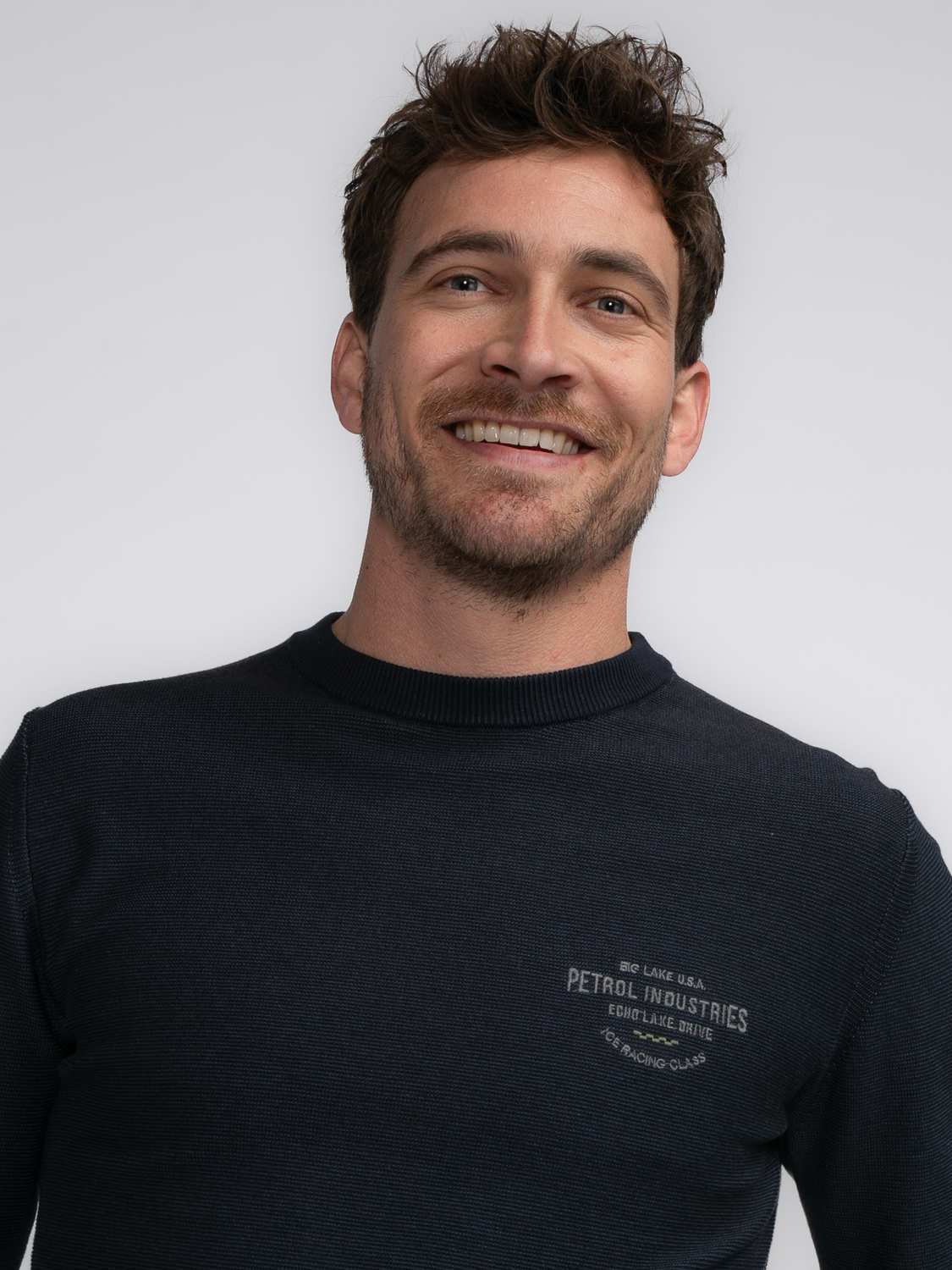 Petrol  Trui Donkerblauw  Petrol  Trui Donkerblauw