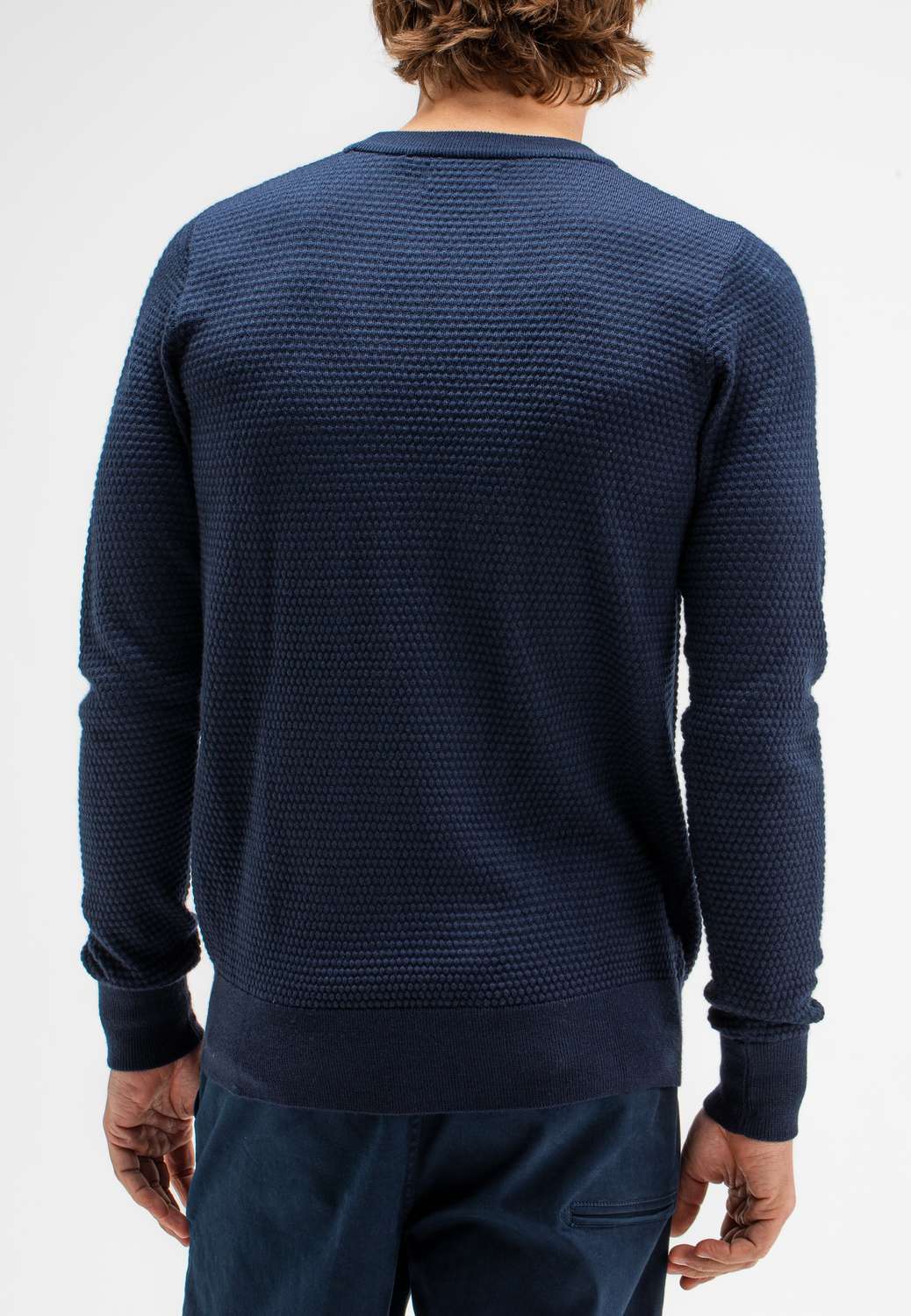 Butcher Of Blue Trui Structure Crew Donkerblauw Butcher Of Blue Trui Structure Crew Donkerblauw