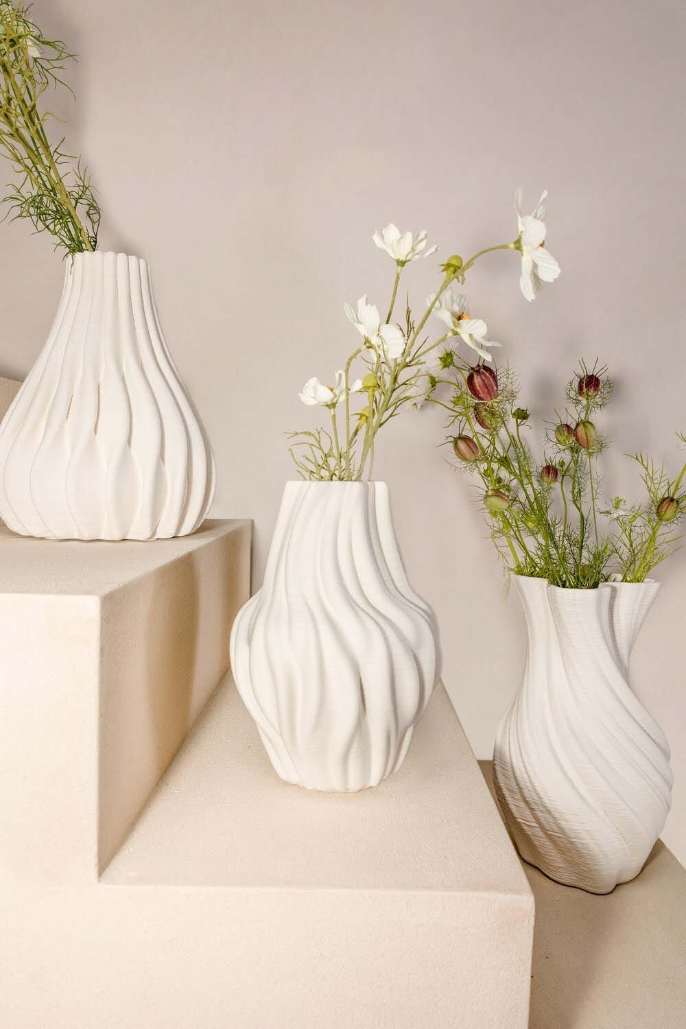 Bomont Collection Vaas Atlantis Aqua Wit Bomont Collection Vaas Atlantis Aqua Wit