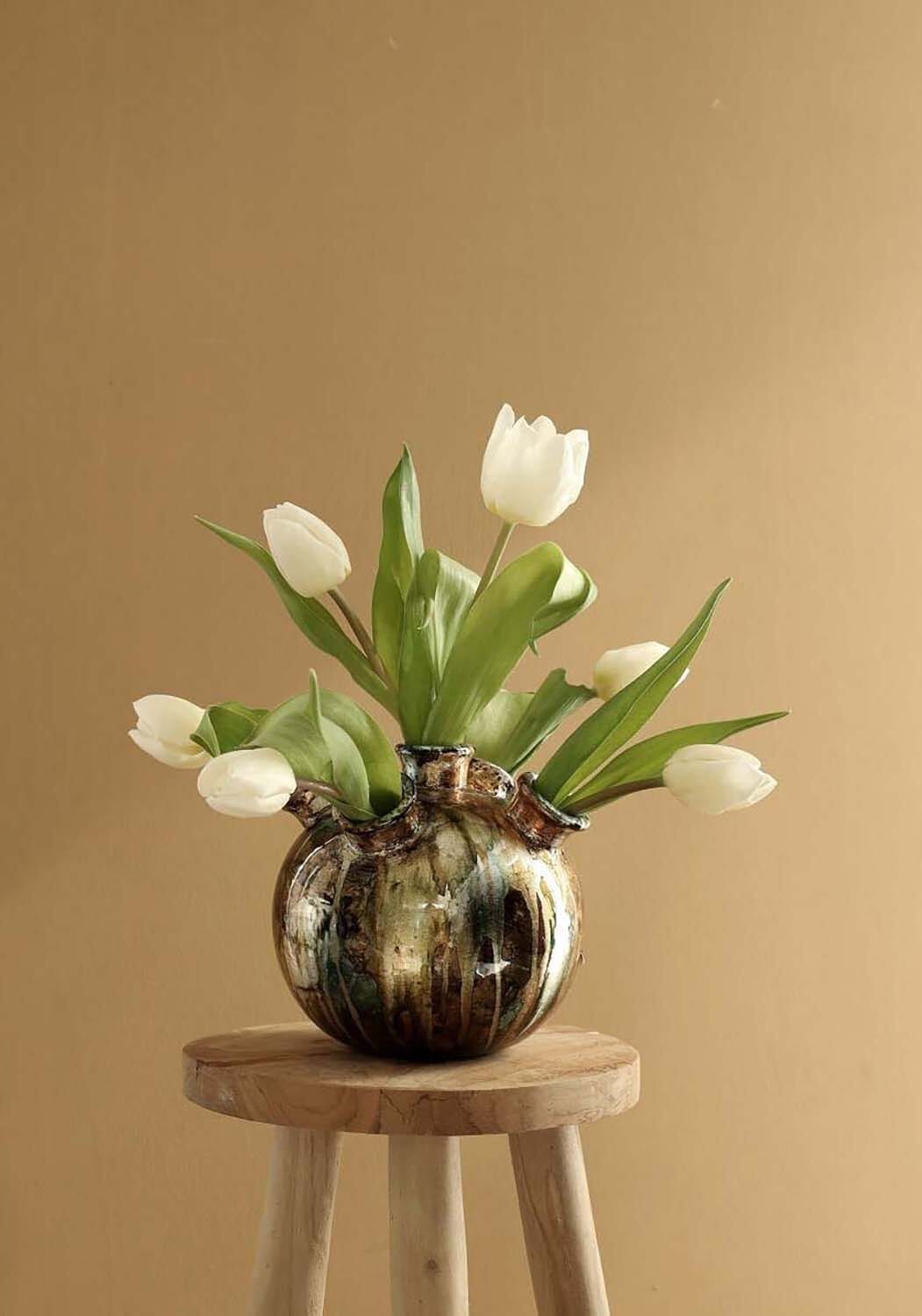 Bomont Collection Vaas Dazzle Tulip  Blauw Bomont Collection Vaas Dazzle Tulip  Blauw