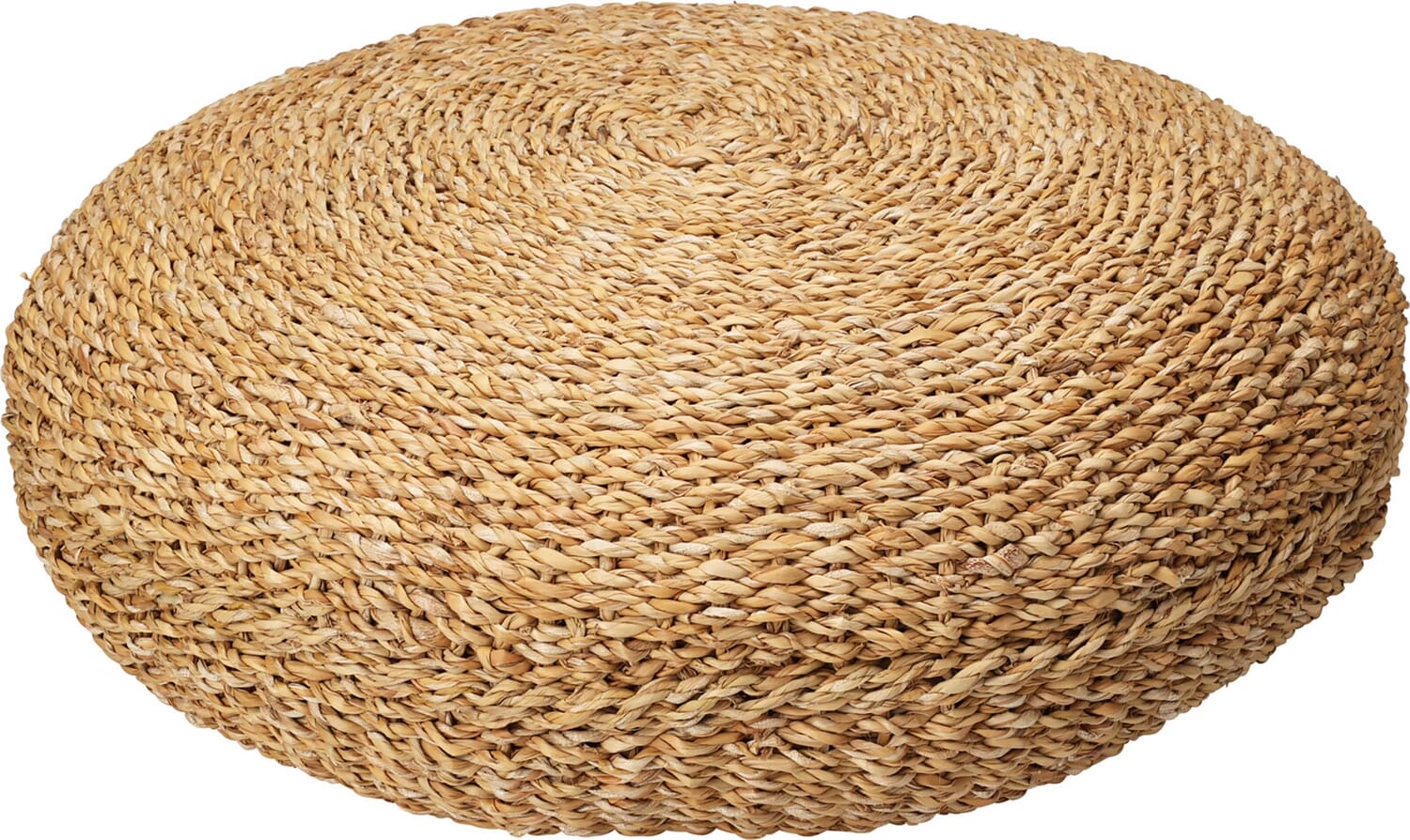 Poef Rond Naturel 58X58X20CM Bruin  Poef Rond Naturel 58X58X20CM Bruin