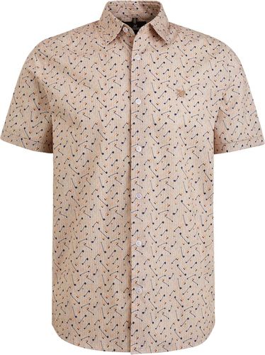 Vanguard Short Sleeve Shirt Print on poplin Bruin