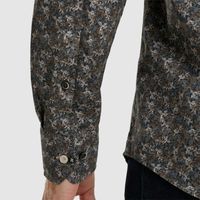 Long Sleeve Shirt Print on poplin Bruin