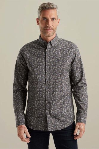 Vanguard Long Sleeve Shirt Print on poplin Bruin