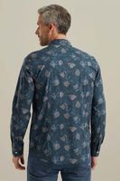 Long Sleeve Shirt Print on fine po Blauw