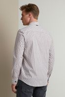 Long Sleeve Shirt Print on poplin Wit