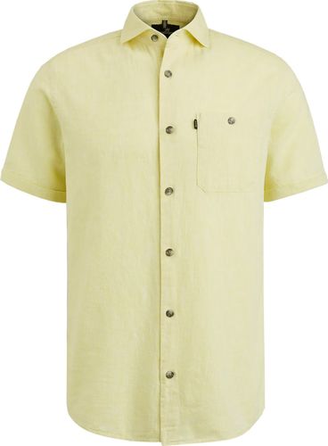 Vanguard Short Sleeve Shirt Linen Cotton bl Geel