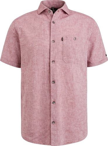 Vanguard Short Sleeve Shirt Linen Cotton bl Roze