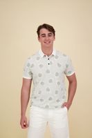 Short sleeve polo stretch  pique b Wit