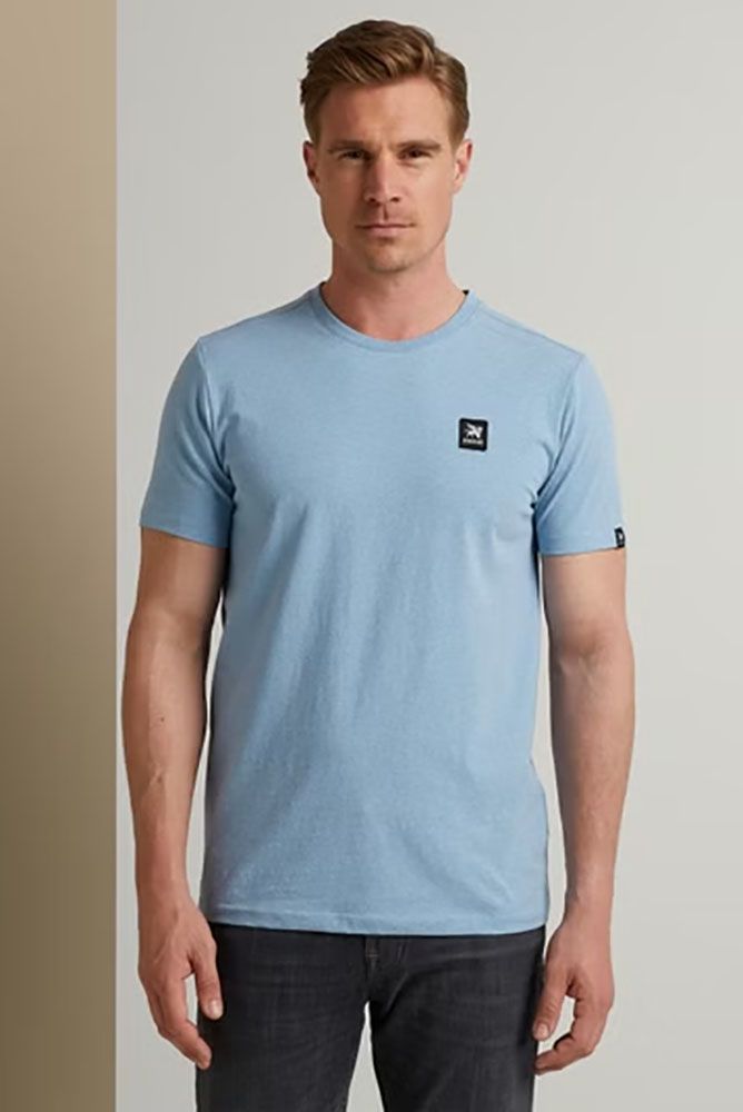 Vanguard T-shirt met Badge Blauw