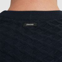 Crewneck cotton structure Blauw