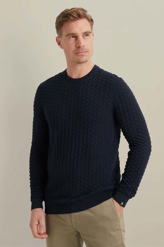 Vanguard Crewneck cotton structure Blauw