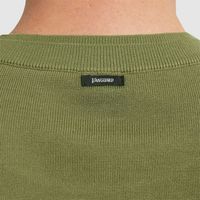 Crewneck cotton modal versatile Groen