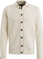 Button jacket cotton blend Bruin