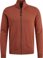 Zip jacket cotton modal Rood