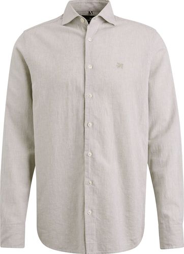 Vanguard Long Sleeve Shirt Linen Cotton ble Bruin