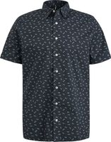 Short Sleeve Shirt Print on poplin Zwart