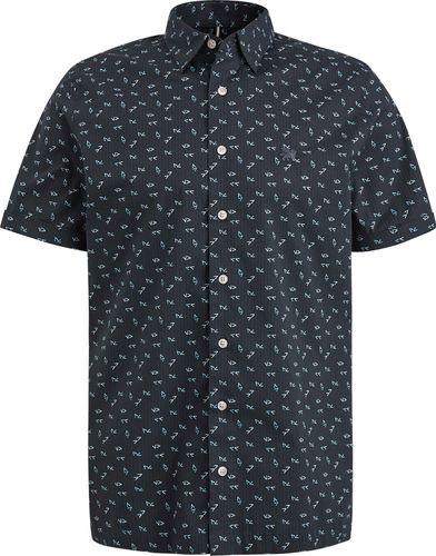Vanguard Short Sleeve Shirt Print on poplin Zwart