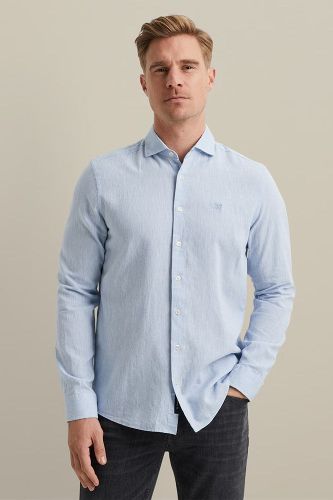 Vanguard Long Sleeve Shirt Linen Cotton ble Blauw