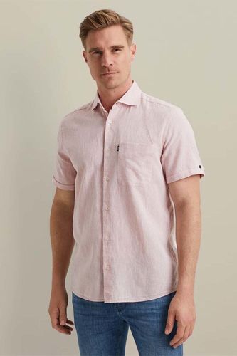 Vanguard Short Sleeve Shirt Linen Cotton bl Rood