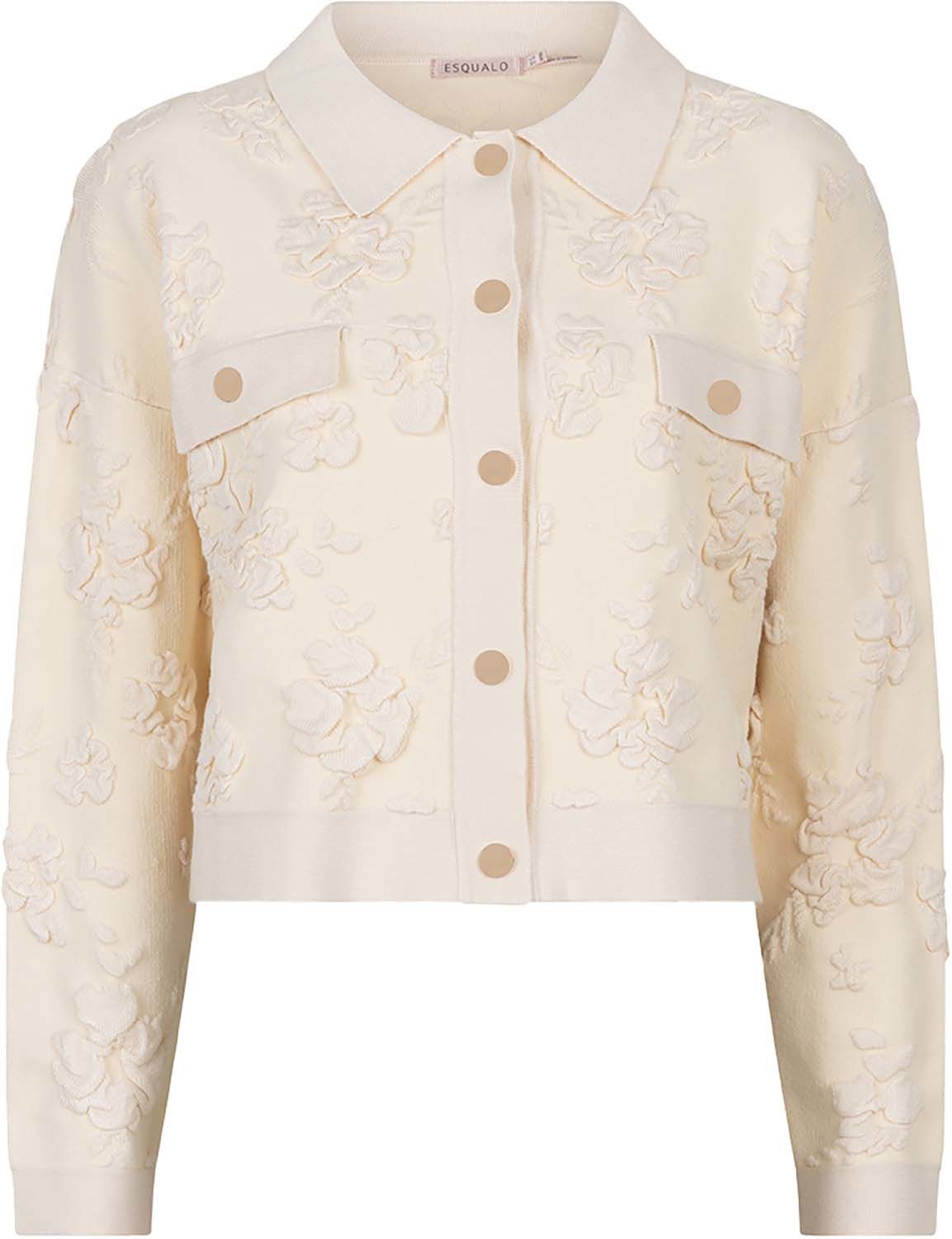 Esqualo Vest Flowers Beige Esqualo Vest Flowers Beige
