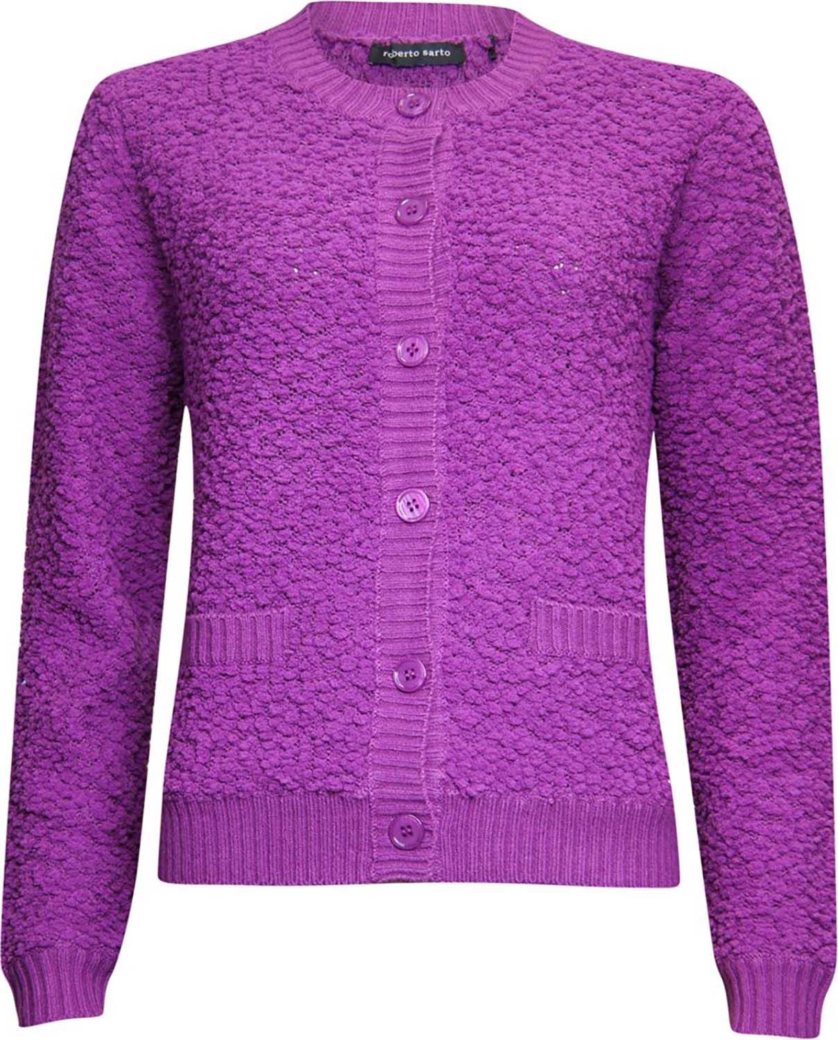 Roberto Sarto Cardigan Paars  Roberto Sarto Cardigan Paars