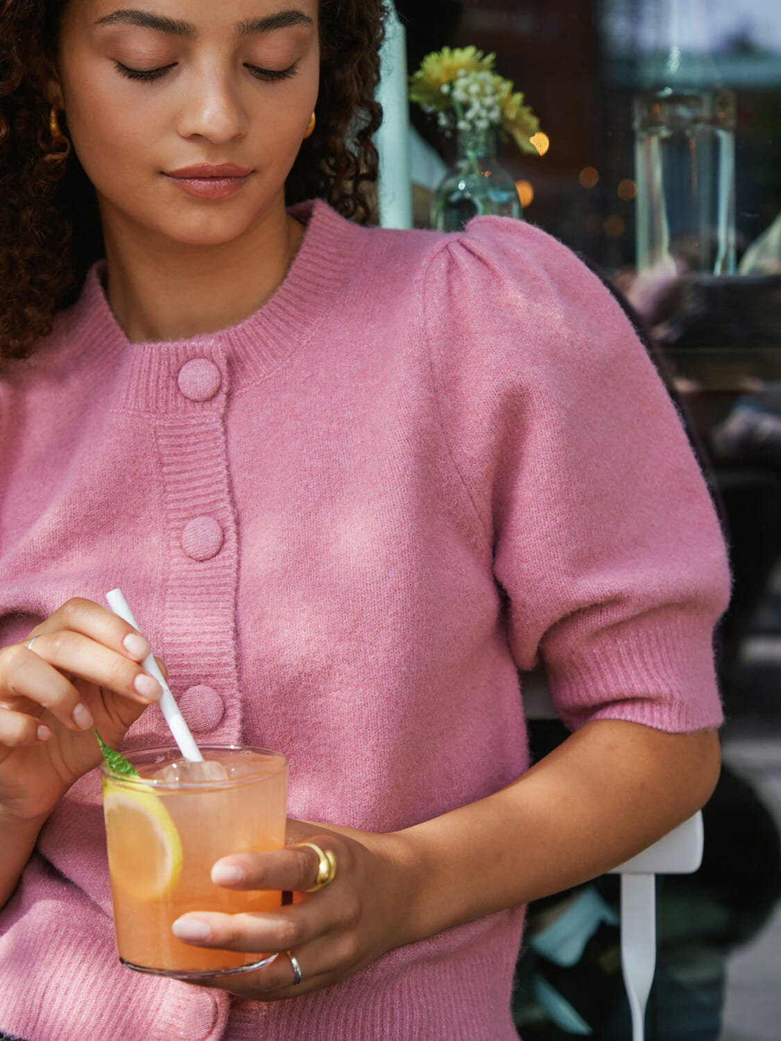 Neo Noir Vest Trudy Roze Neo Noir Vest Trudy Roze