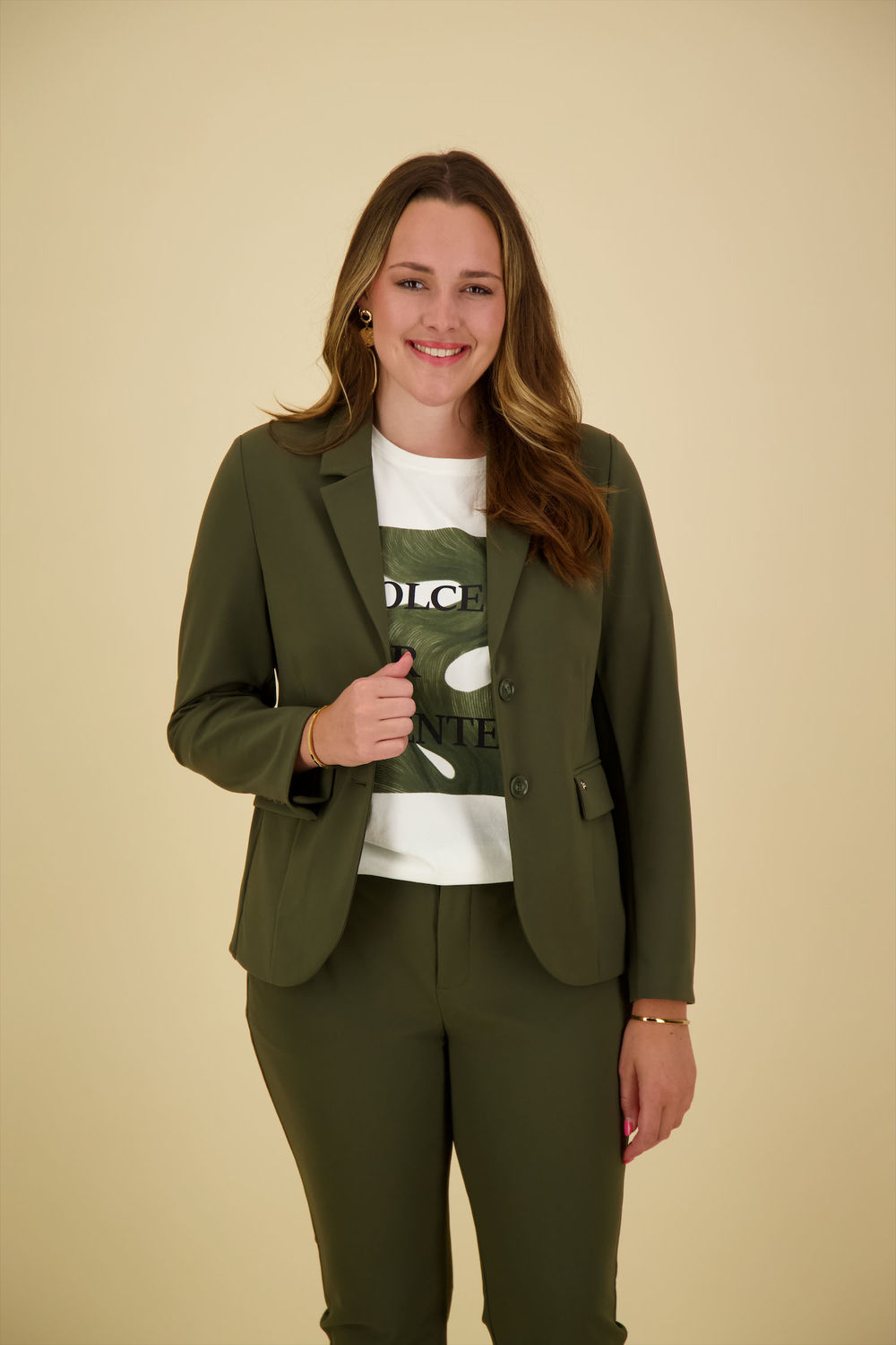 Mos Mosh Blazer Izzy Groen Mos Mosh Blazer Izzy Groen