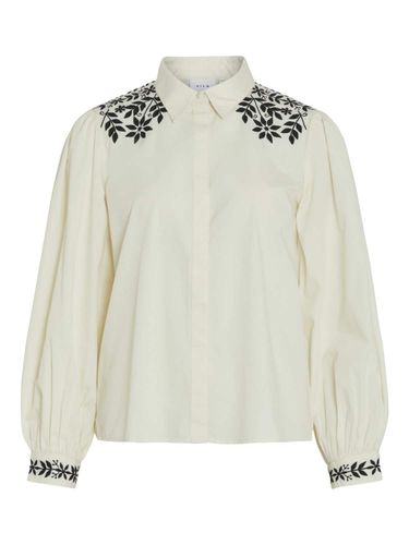 Vila Blouse Caria Embroidery Beige