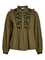 Top Jannie Embroidery Groen