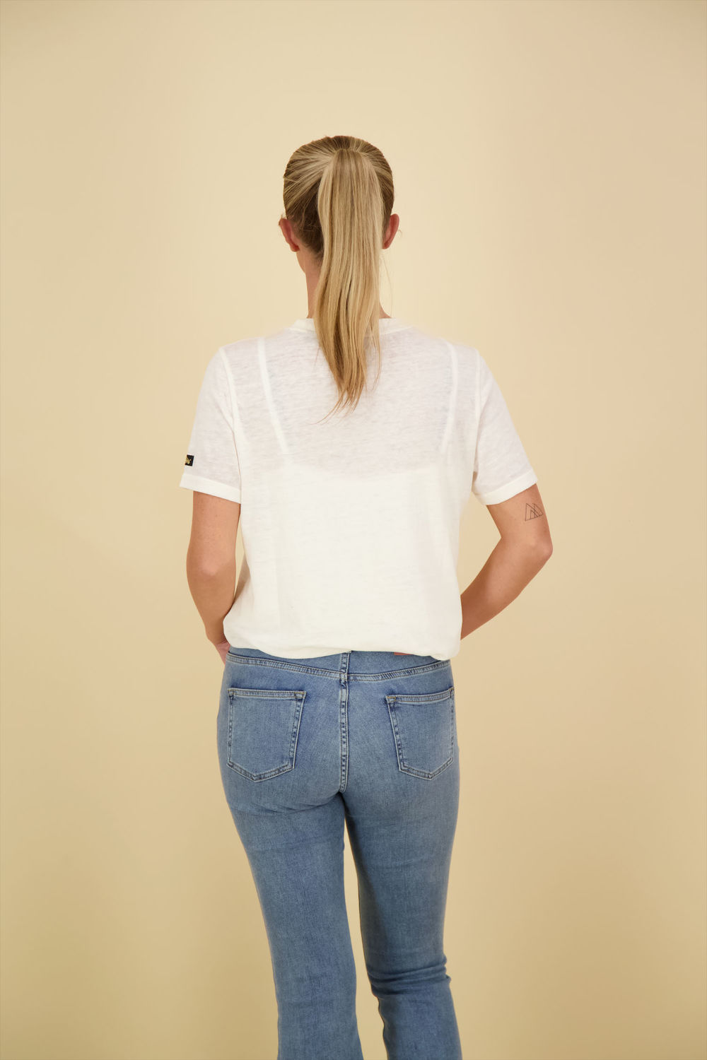 Superdry T-shirt Gebroken Wit  Superdry T-shirt Gebroken Wit