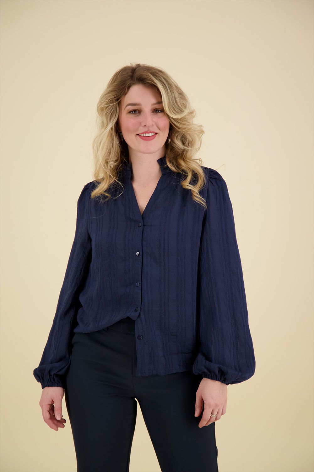 Vive La Femme Blouse Donkerblauw