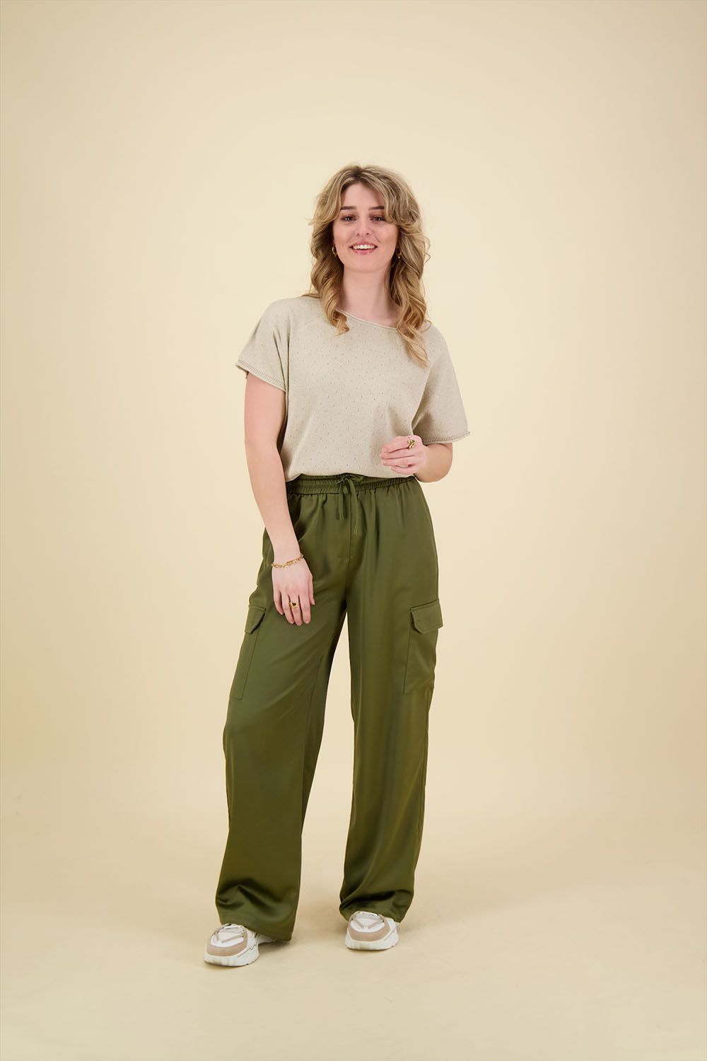Vive La Femme Cargo Pantalon Groen