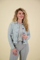 Blazer Button Closure Sparkling  Blauw