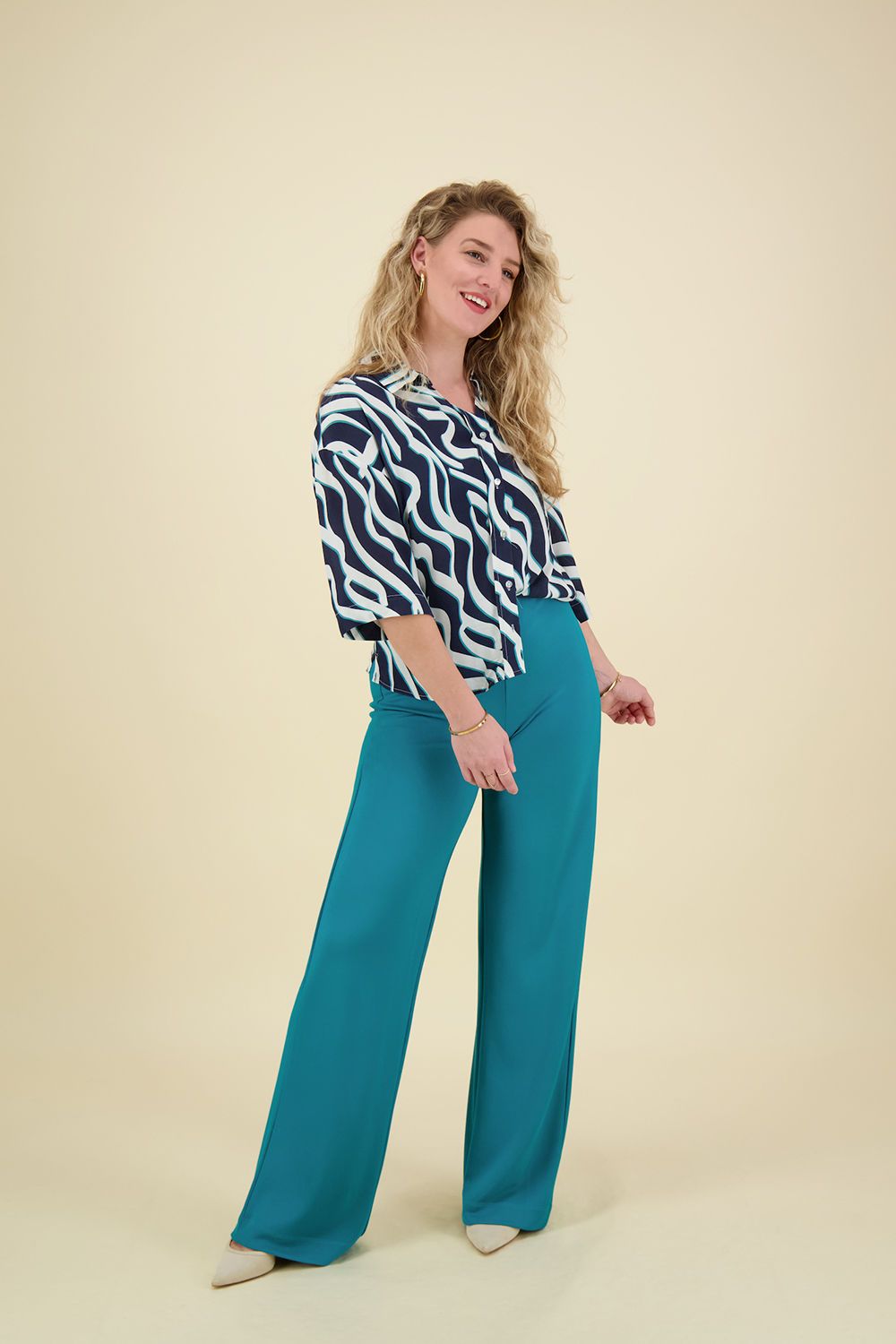 Vive La Femme Pantalon Punta Blauw 