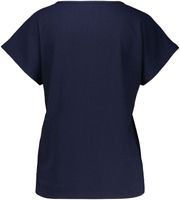Top V neck structure jersey Blauw