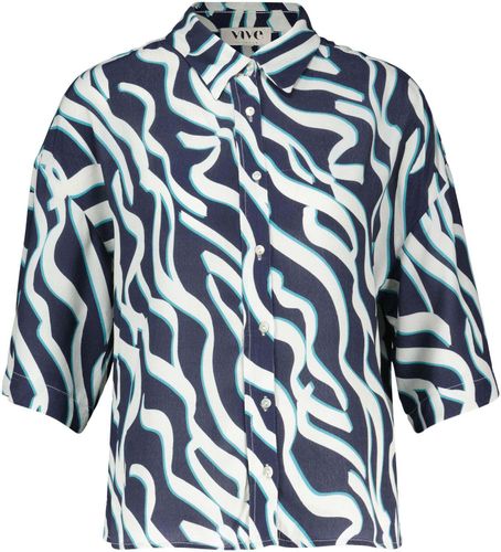 Vive La Femme Blouse Aop Crepe Blauw