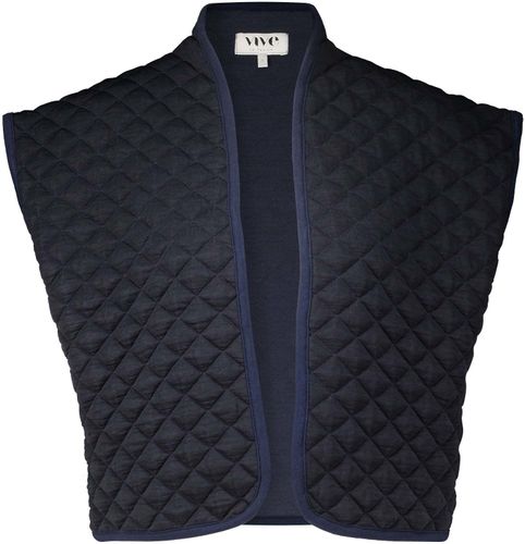 Vive La Femme gilet quilted jersey Blauw