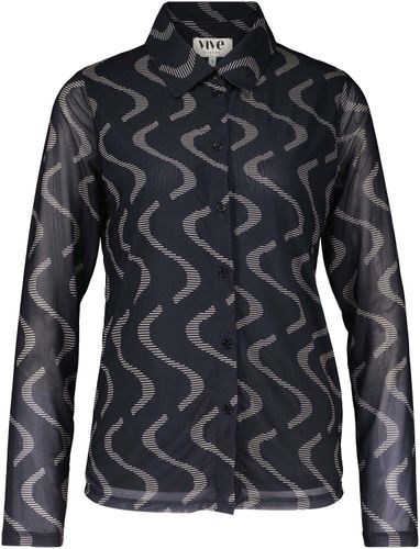 Vive La Femme Blouse Aop Blauw