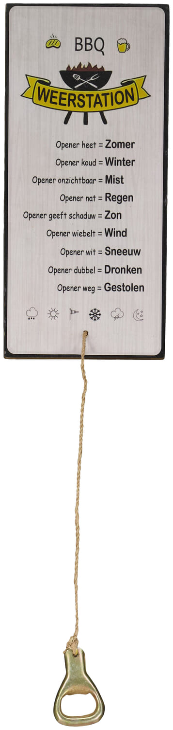 Bomont Collection Weerstation BBQ met opener NL Wit Bomont Collection Weerstation BBQ met opener NL Wit