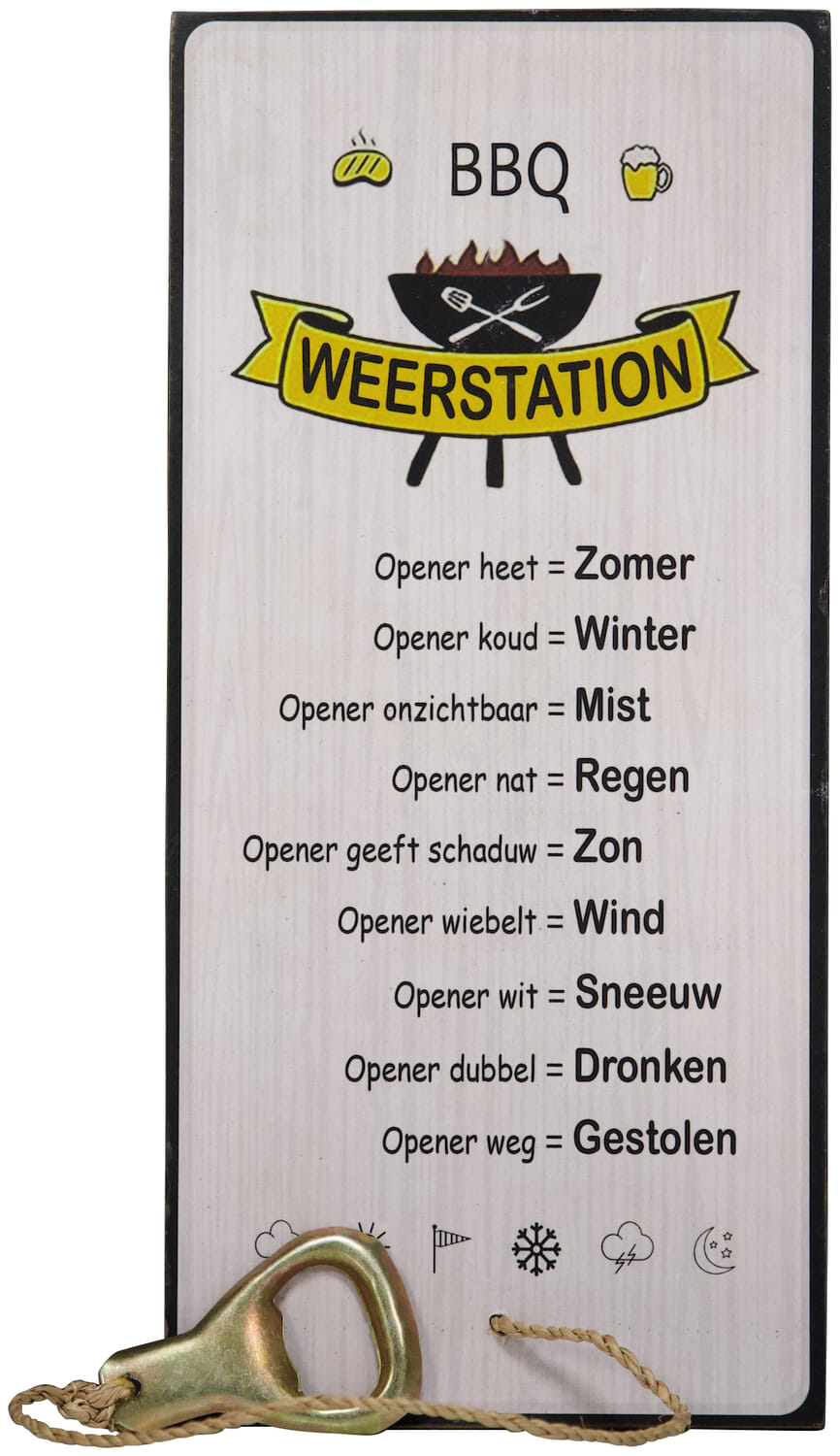 Bomont Collection Weerstation BBQ met opener NL Wit Bomont Collection Weerstation BBQ met opener NL Wit