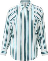 Asymetric stripe blouse Blauw