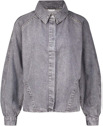 Yaya Blouse Denim Detailed Grijs