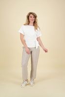 Printed woven trousers with el Grijs